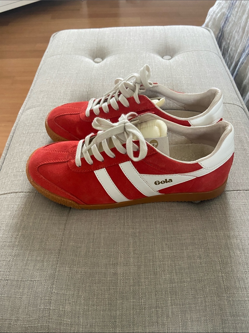 Gola Elan burnt red and white sneakers sz 7 - Picture 5 of 10